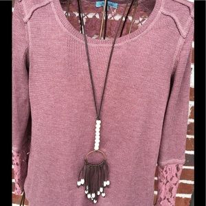 Jewelry Junkie Leather Freshwater Pearl Necklace